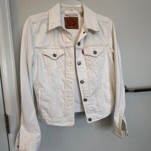 Levi's White Jean Jacket - Size M